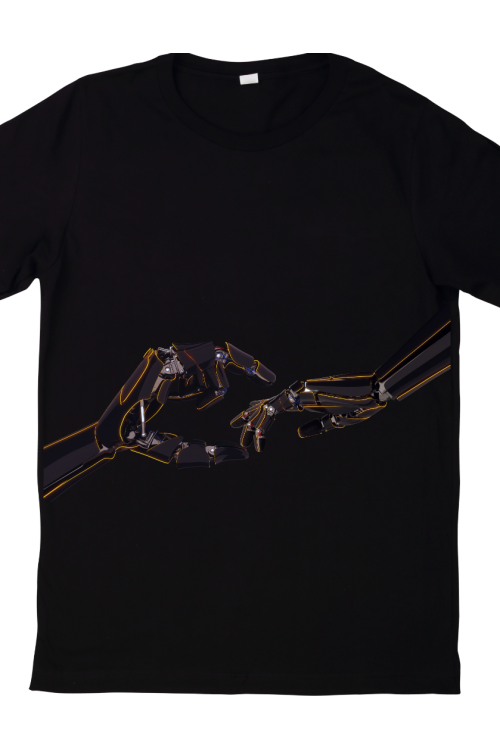 ARDUİNO ROBOT KOL SİYAH  T-SHIRT 