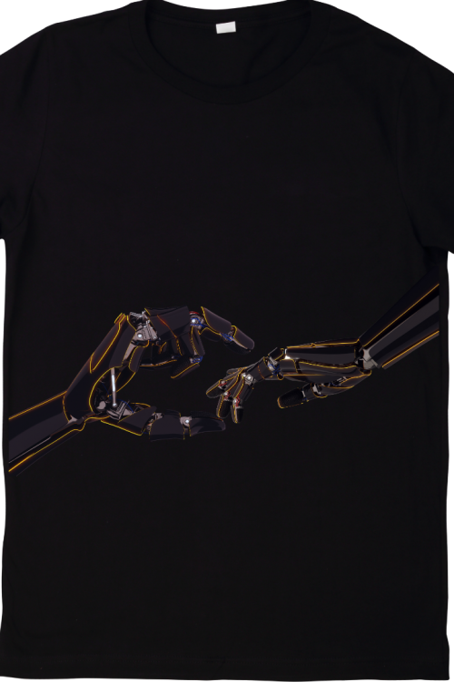 ARDUİNO ROBOT KOL SİYAH  T-SHIRT 