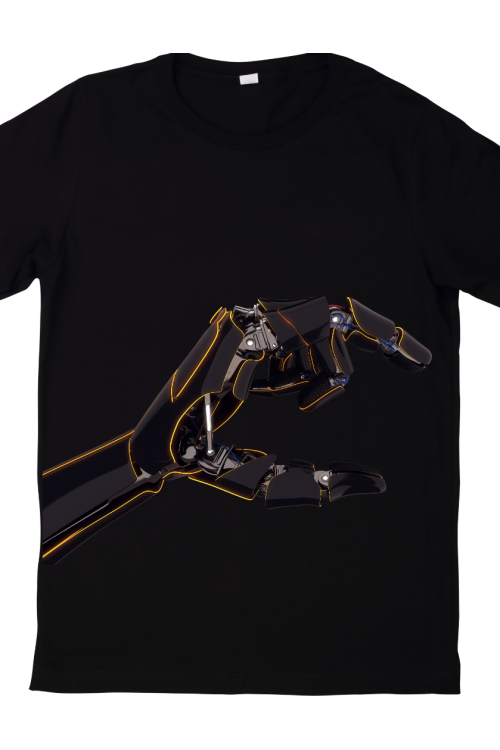 ARDUİNO ROBOT KOL SİYAH  T-SHIRT 