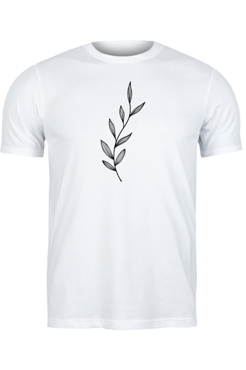 BAŞAK BASKILI BEYAZ  T-SHIRT