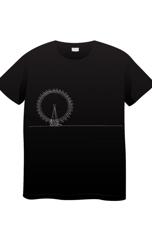 LUNAPARK BASKILI SİYAH T-SHIRT